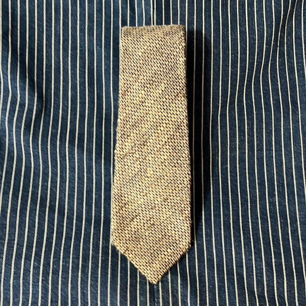 SUITSUPPLY Taupe Marled Wool Tie